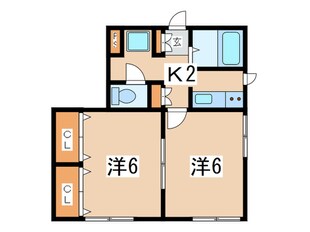 寿コ－ポの物件間取画像